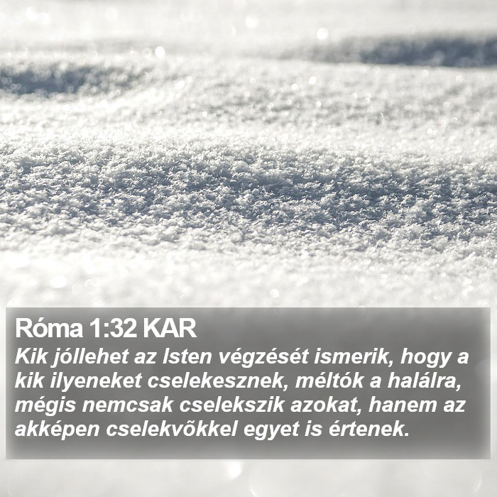 Róma 1:32 KAR Bible Study