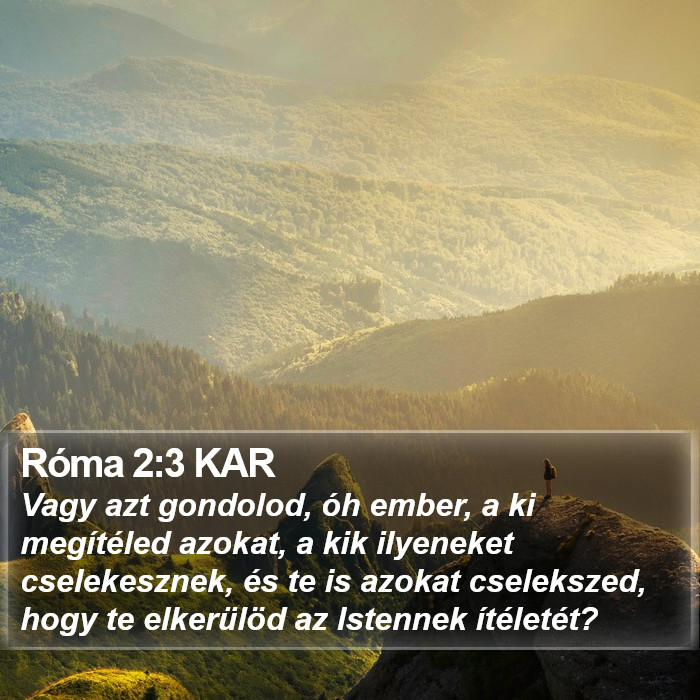 Róma 2:3 KAR Bible Study