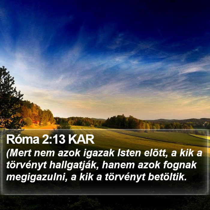 Róma 2:13 KAR Bible Study