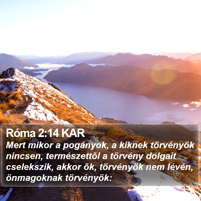 Róma 2:14 KAR Bible Study