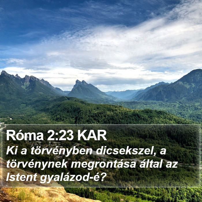 Róma 2:23 KAR Bible Study