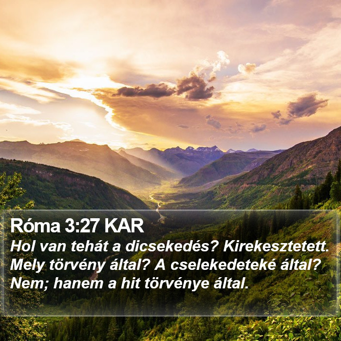 Róma 3:27 KAR Bible Study