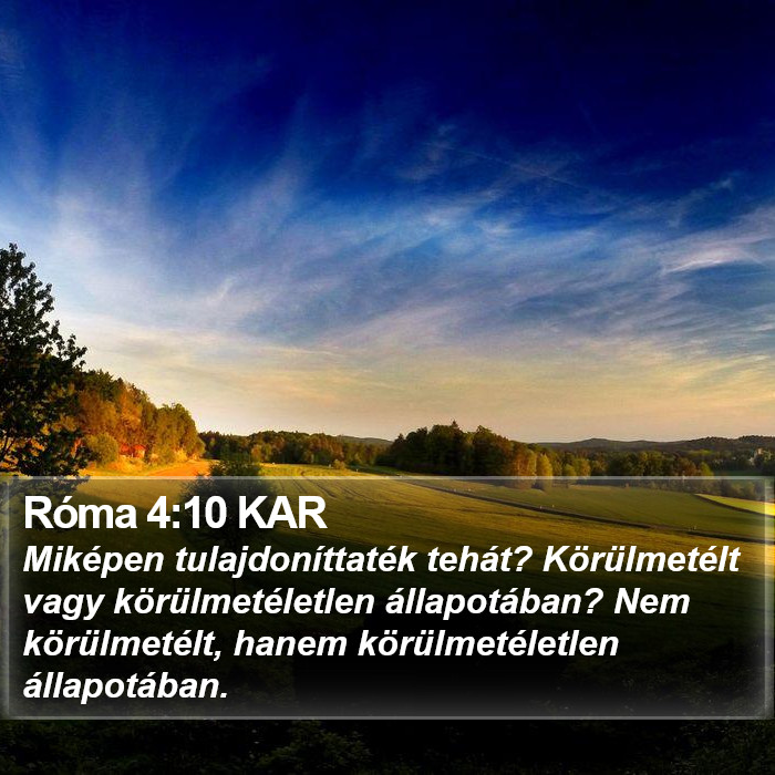 Róma 4:10 KAR Bible Study