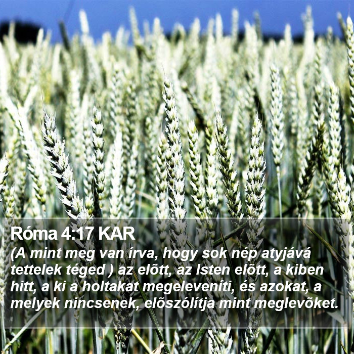 Róma 4:17 KAR Bible Study