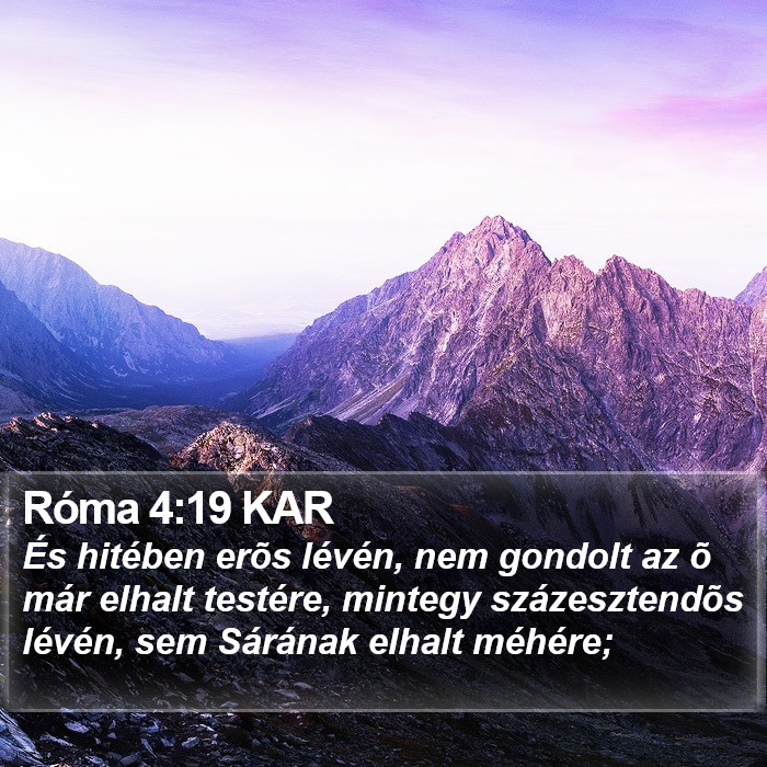 Róma 4:19 KAR Bible Study