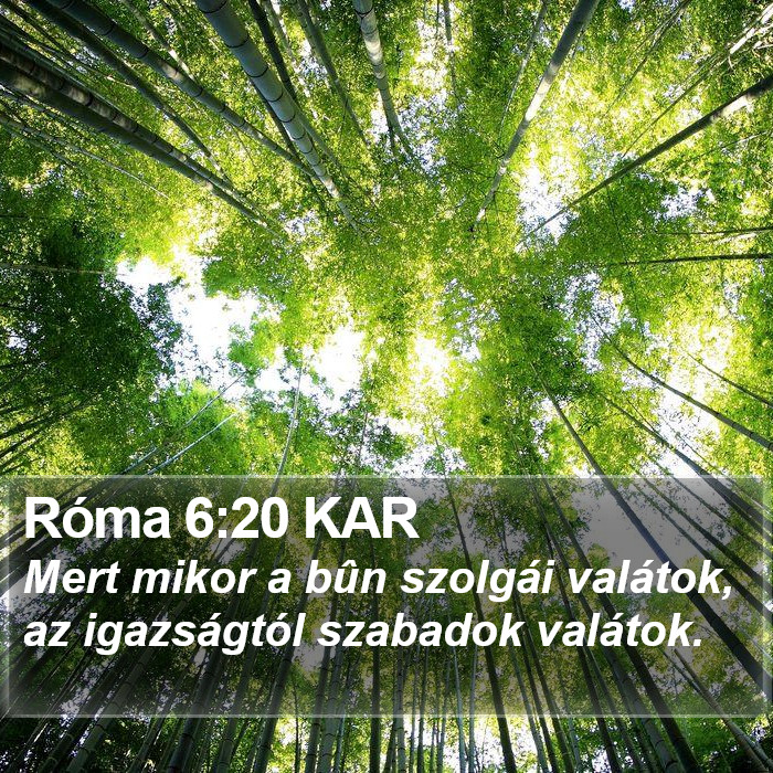 Róma 6:20 KAR Bible Study