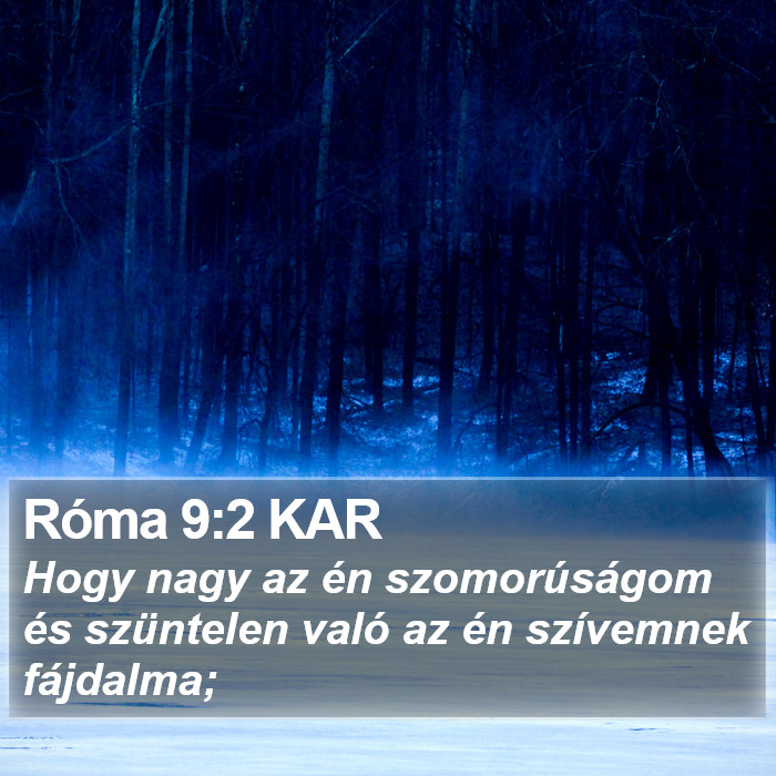 Róma 9:2 KAR Bible Study