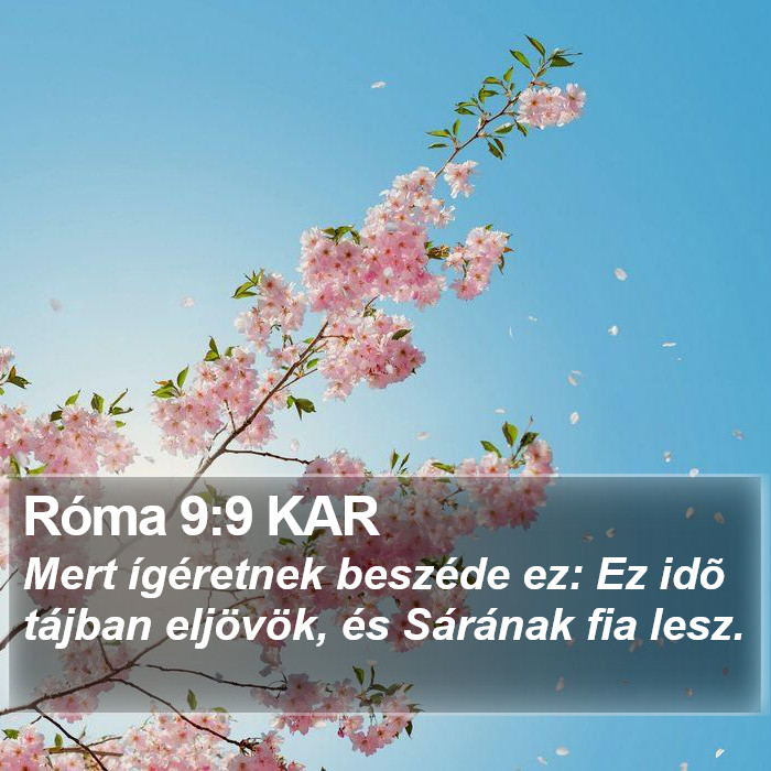 Róma 9:9 KAR Bible Study