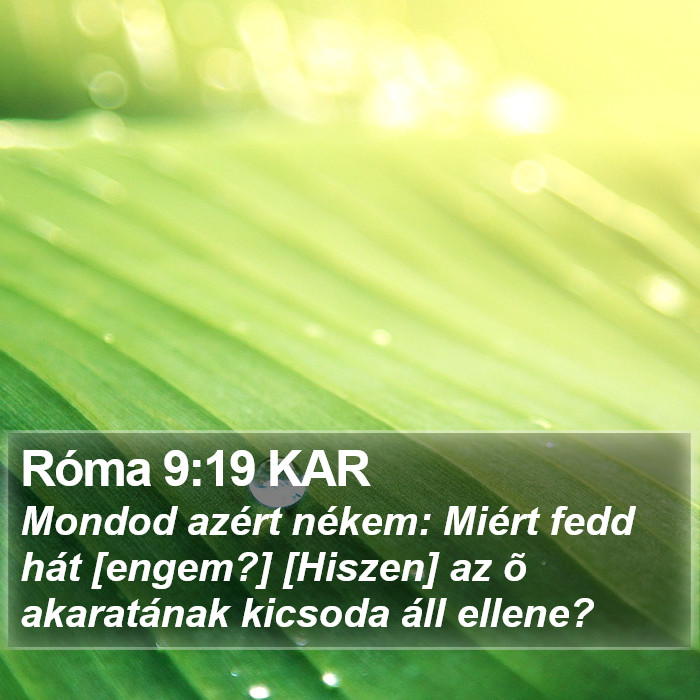 Róma 9:19 KAR Bible Study