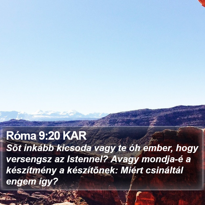 Róma 9:20 KAR Bible Study