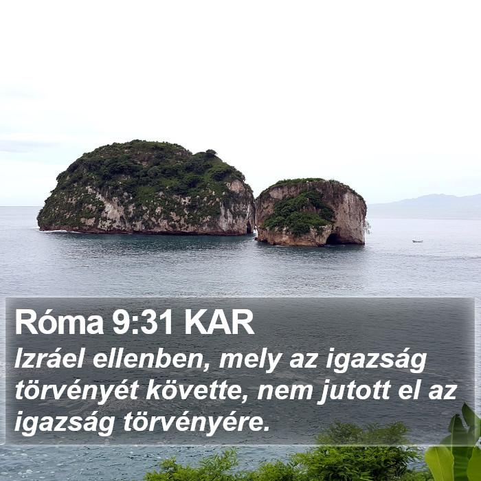 Róma 9:31 KAR Bible Study