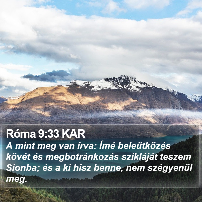 Róma 9:33 KAR Bible Study