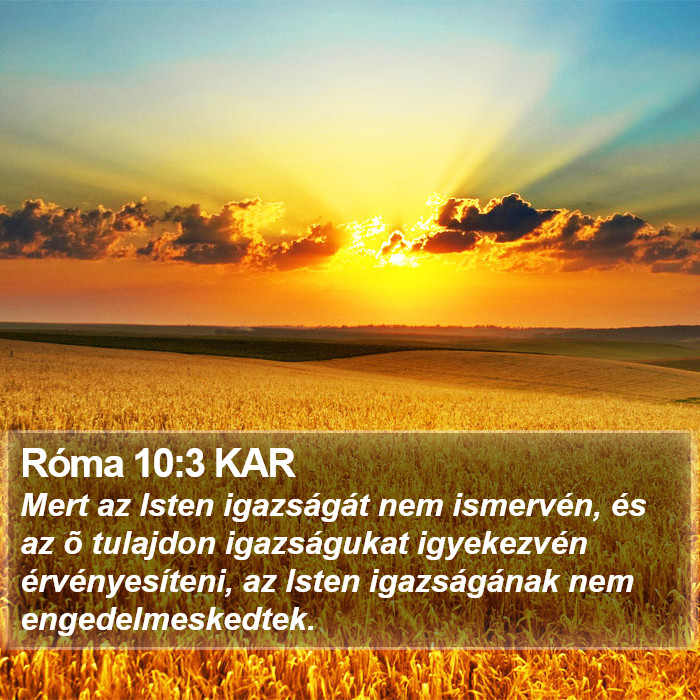 Róma 10:3 KAR Bible Study