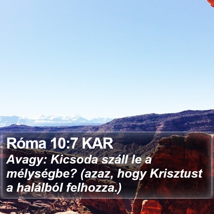 Róma 10:7 KAR Bible Study