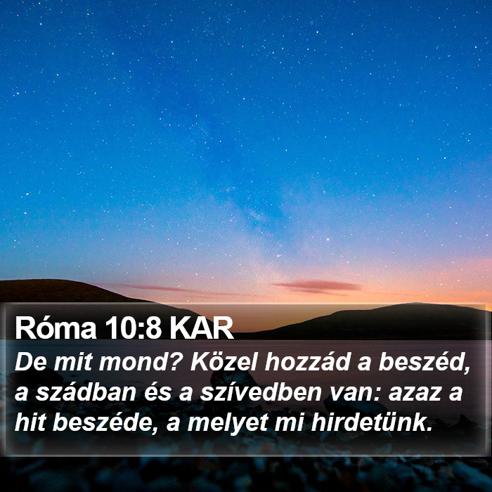 Róma 10:8 KAR Bible Study