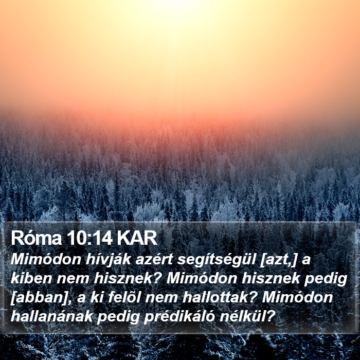 Róma 10:14 KAR Bible Study