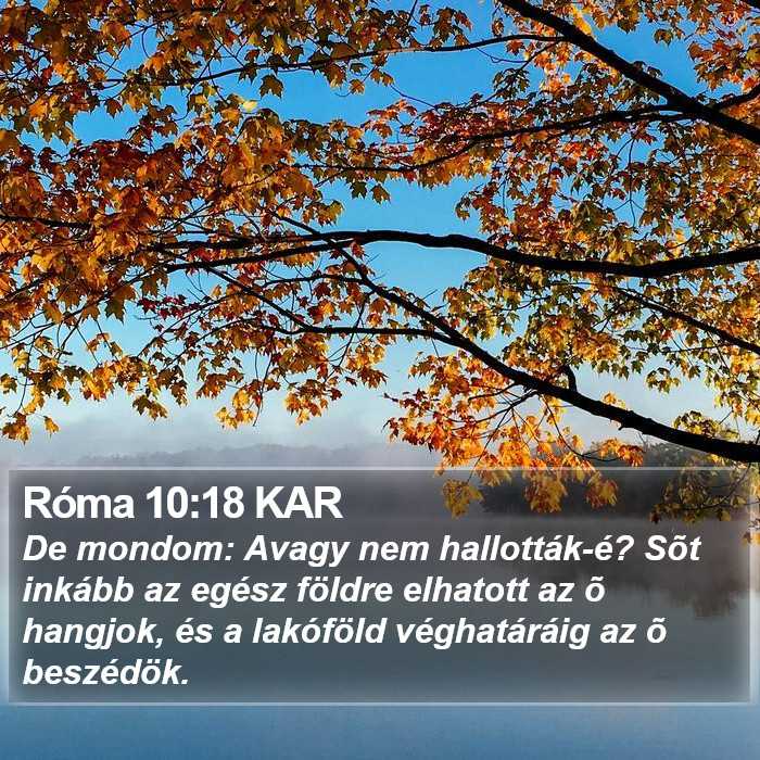 Róma 10:18 KAR Bible Study