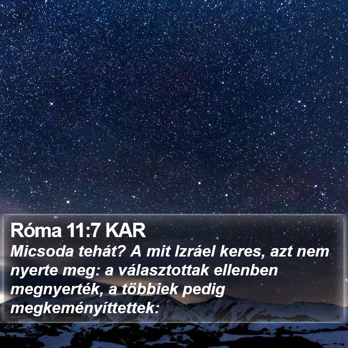 Róma 11:7 KAR Bible Study