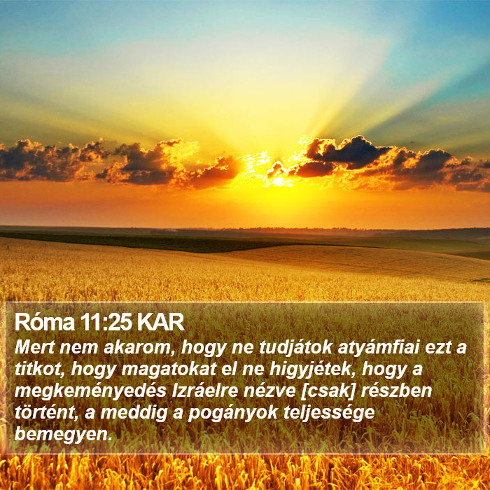 Róma 11:25 KAR Bible Study