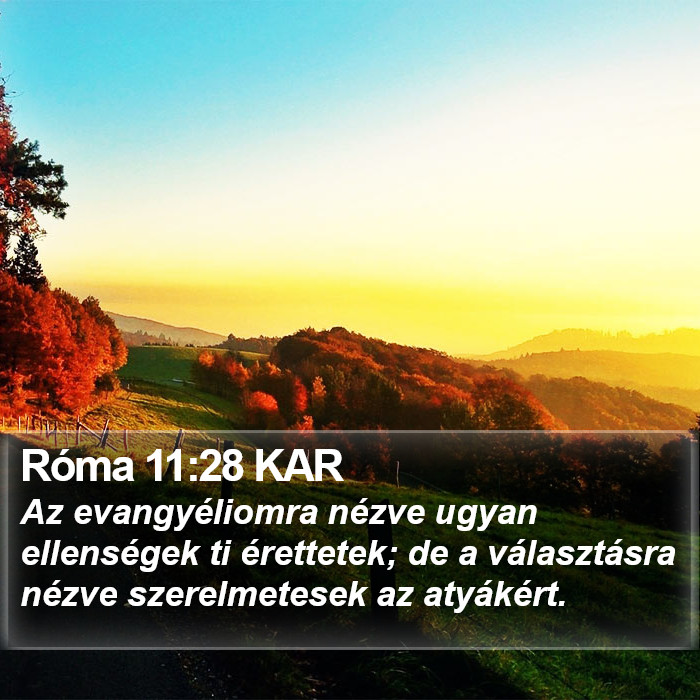 Róma 11:28 KAR Bible Study