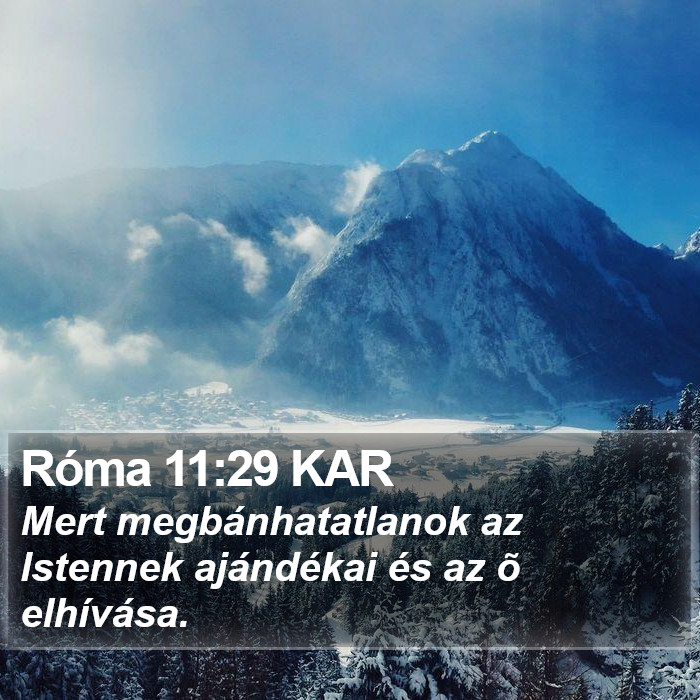 Róma 11:29 KAR Bible Study