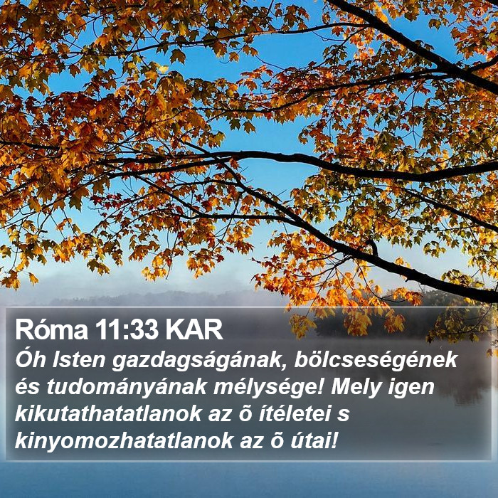 Róma 11:33 KAR Bible Study