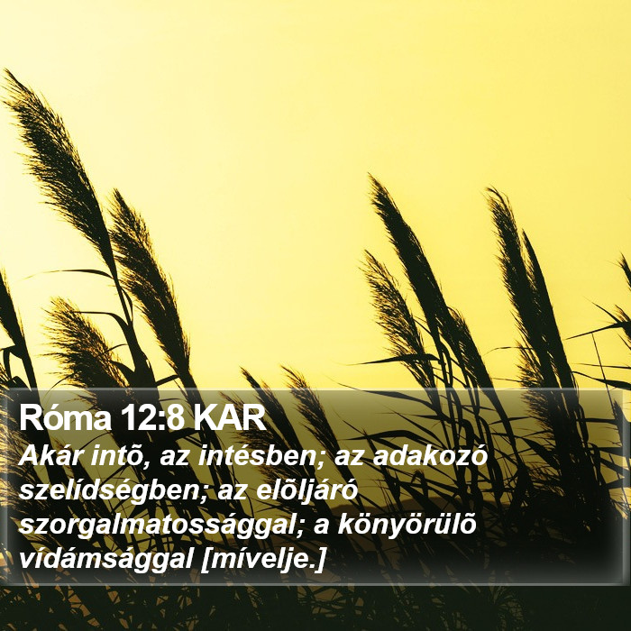 Róma 12:8 KAR Bible Study