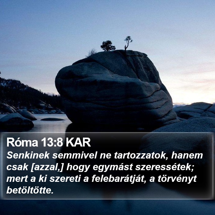 Róma 13:8 KAR Bible Study