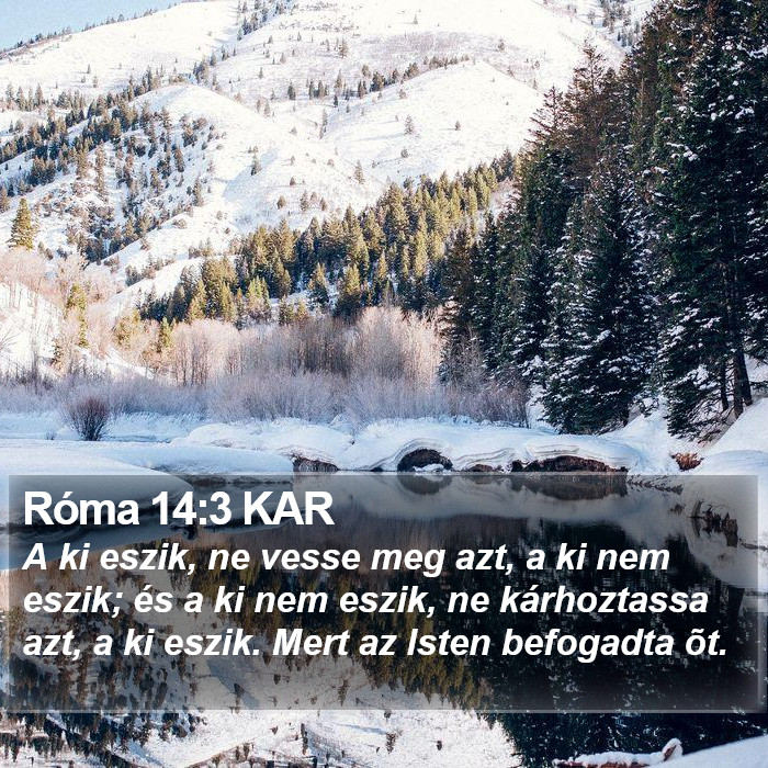 Róma 14:3 KAR Bible Study