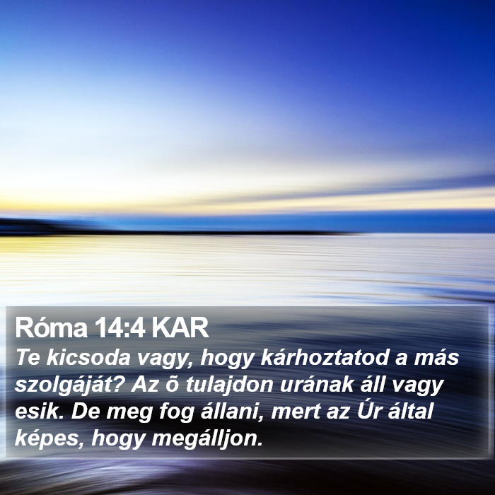 Róma 14:4 KAR Bible Study
