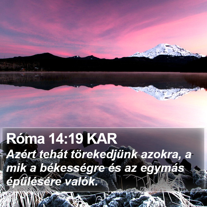 Róma 14:19 KAR Bible Study