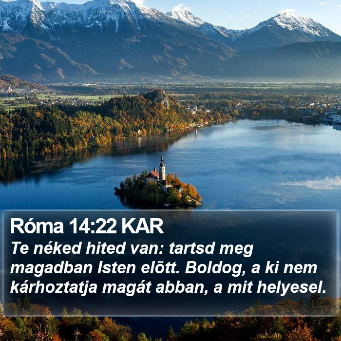 Róma 14:22 KAR Bible Study