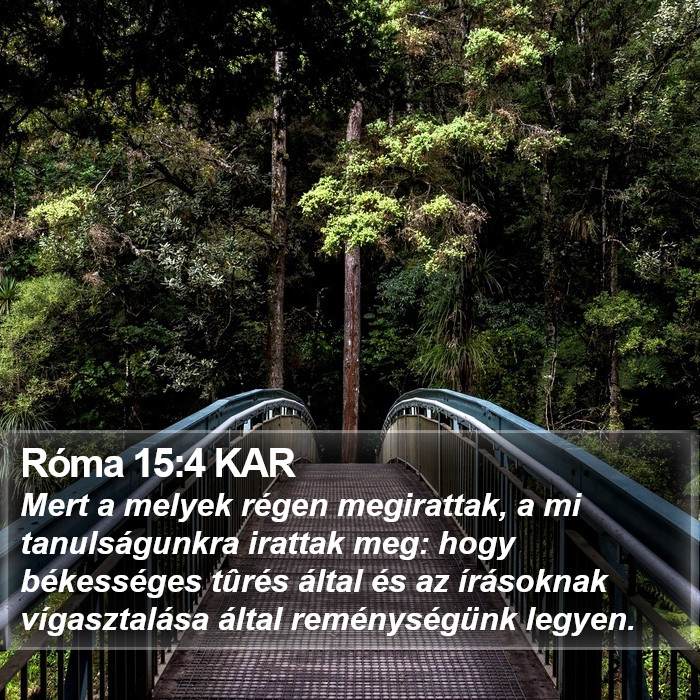 Róma 15:4 KAR Bible Study