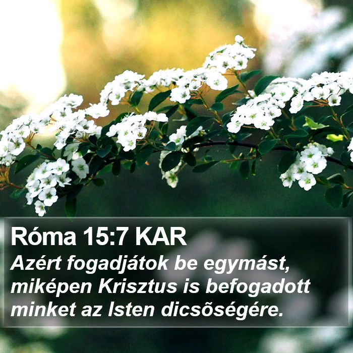 Róma 15:7 KAR Bible Study