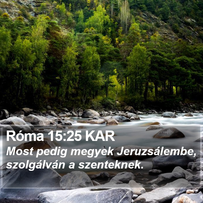 Róma 15:25 KAR Bible Study