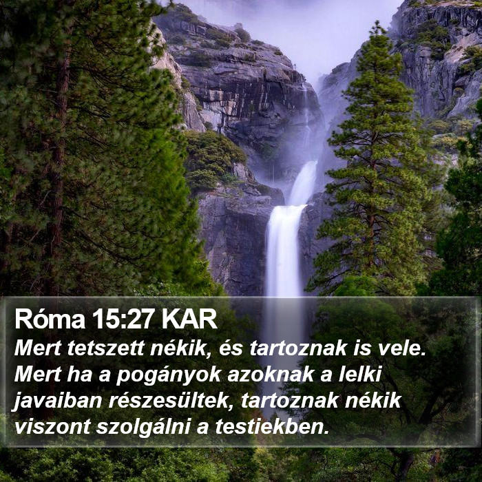 Róma 15:27 KAR Bible Study