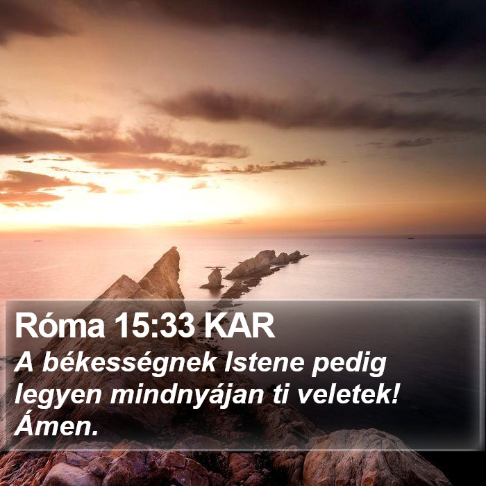 Róma 15:33 KAR Bible Study