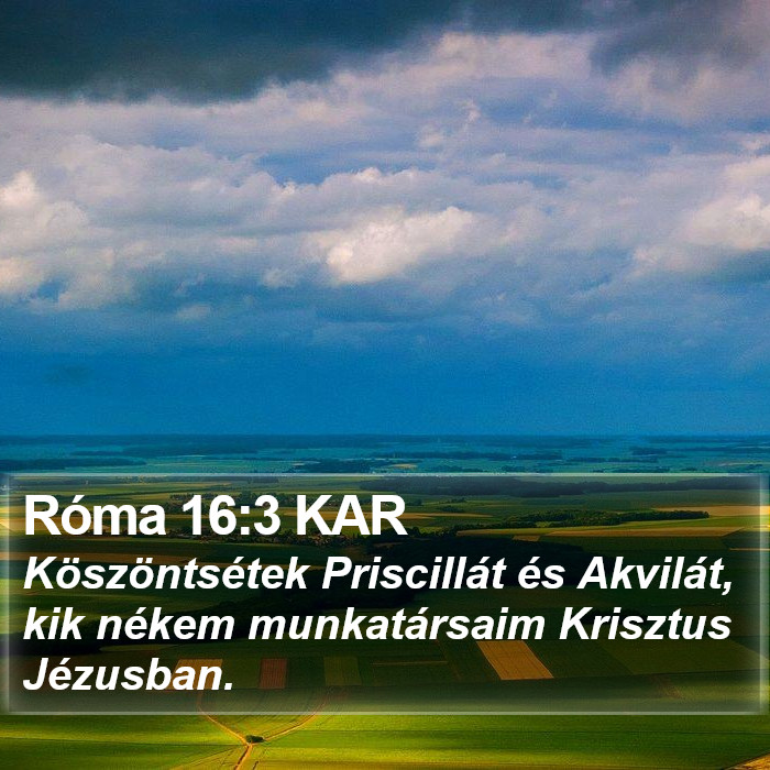 Róma 16:3 KAR Bible Study