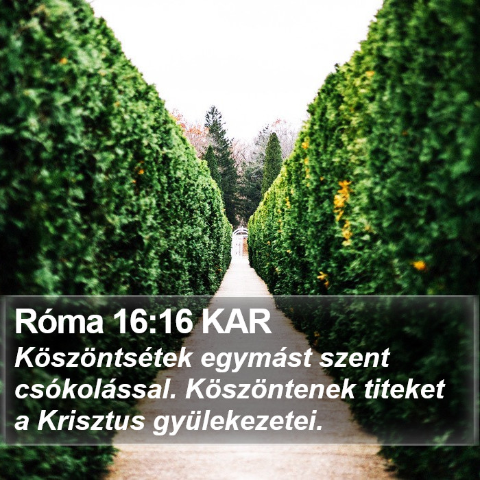 Róma 16:16 KAR Bible Study