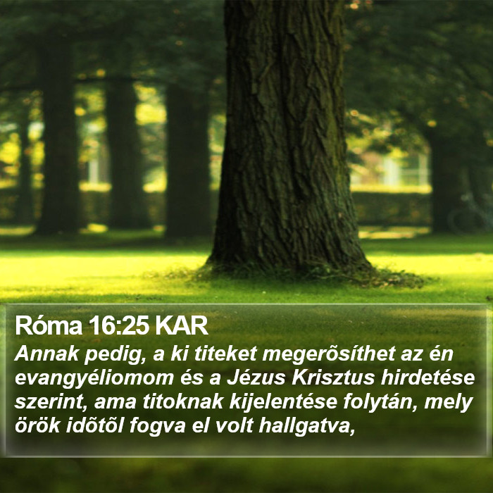 Róma 16:25 KAR Bible Study