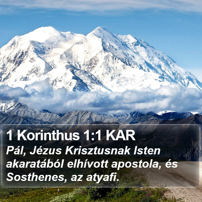 1 Korinthus 1:1 KAR Bible Study