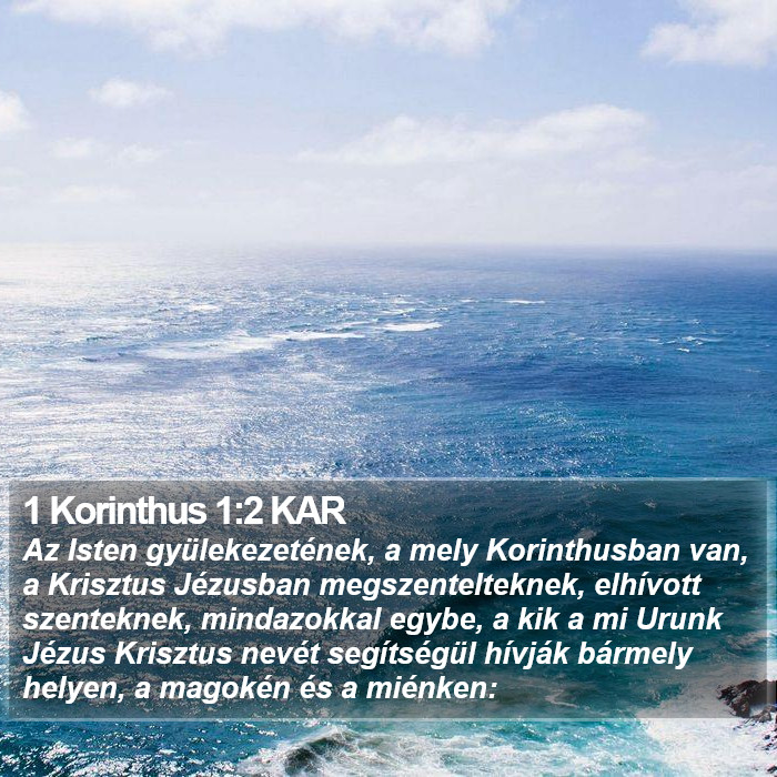 1 Korinthus 1:2 KAR Bible Study