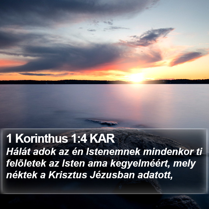 1 Korinthus 1:4 KAR Bible Study