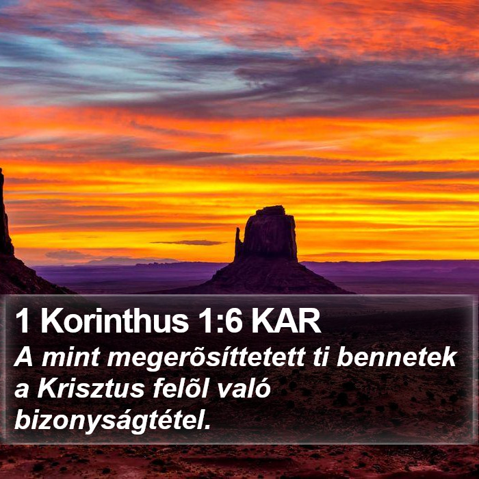 1 Korinthus 1:6 KAR Bible Study