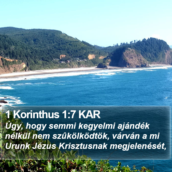 1 Korinthus 1:7 KAR Bible Study