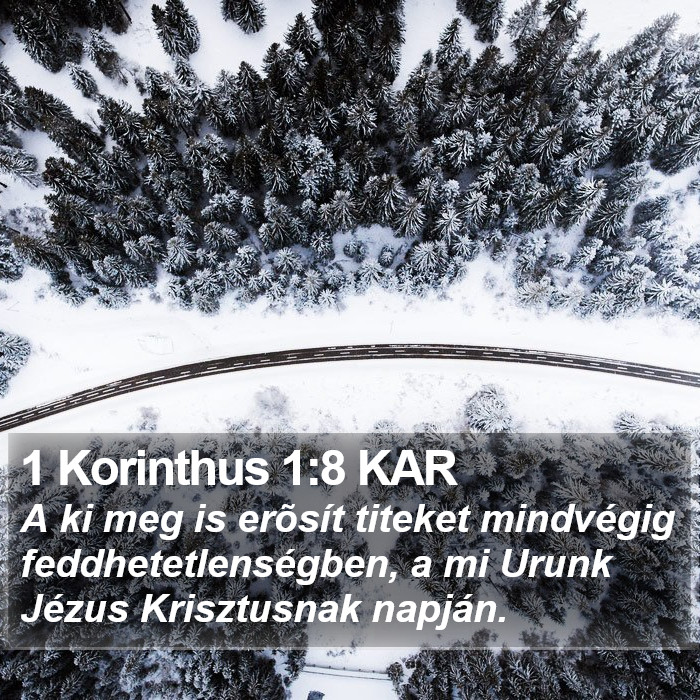 1 Korinthus 1:8 KAR Bible Study