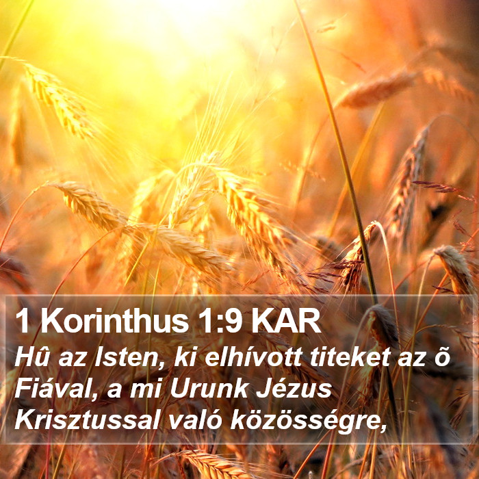 1 Korinthus 1:9 KAR Bible Study