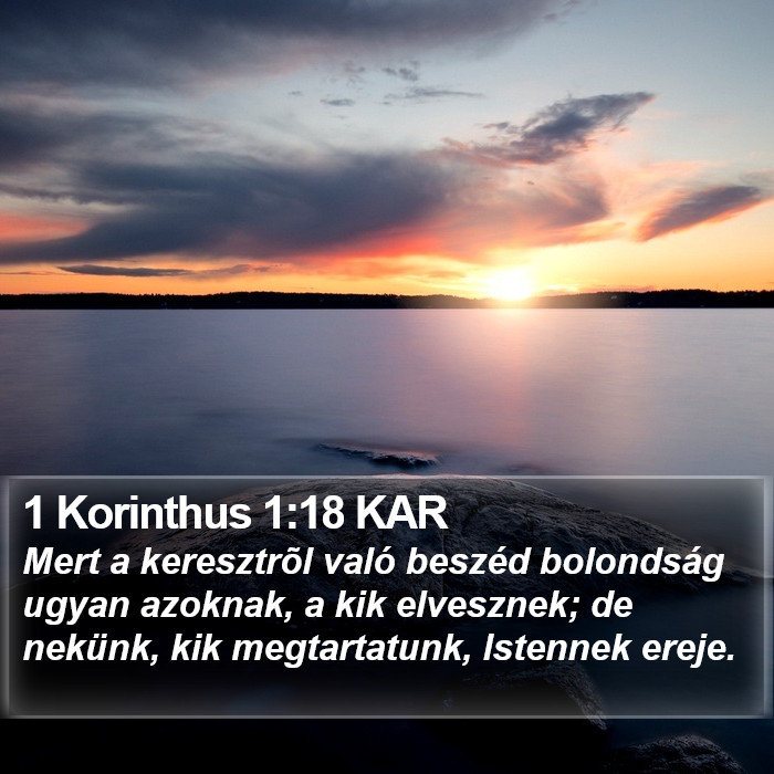 1 Korinthus 1:18 KAR Bible Study