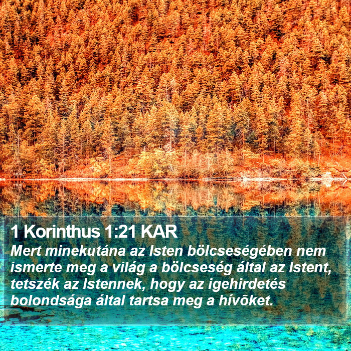 1 Korinthus 1:21 KAR Bible Study