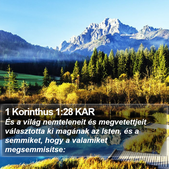 1 Korinthus 1:28 KAR Bible Study